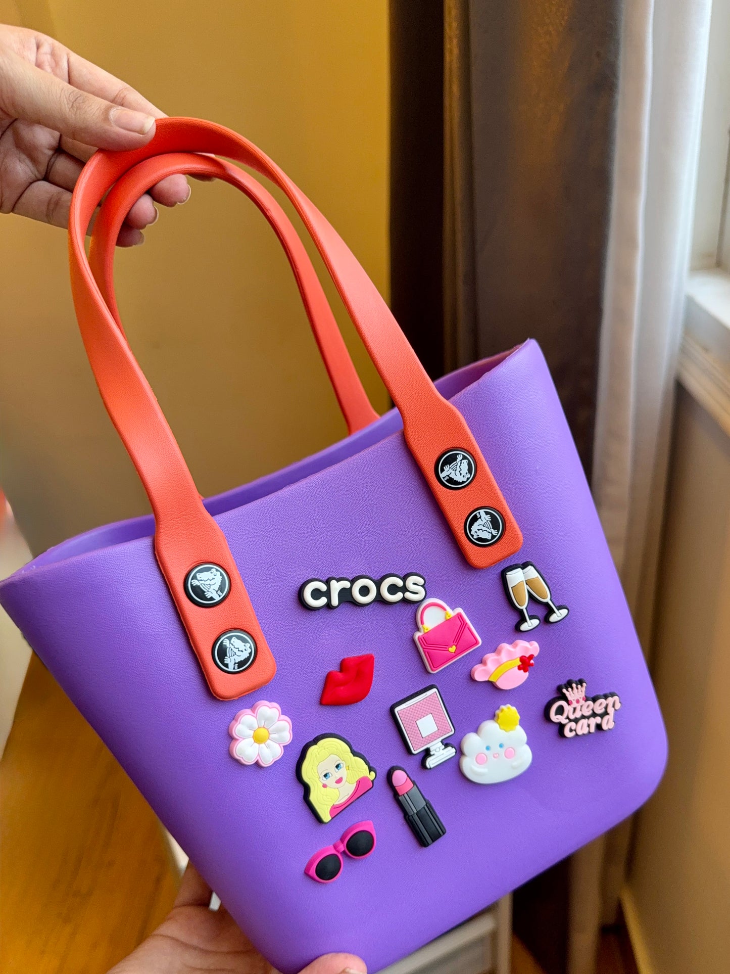 Mini Crocs Bag with 8 Jibbitz Charms